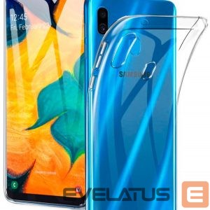 Back panel cover Evelatus Samsung A20 Silicon Case Transparent