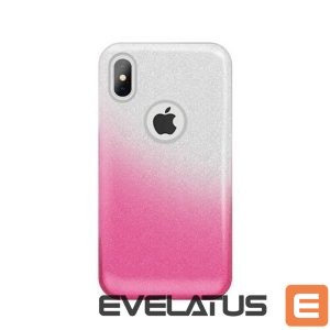 Back panel cover iLike Samsung Galaxy A70 Gradient Glitter 3in1 case Pink