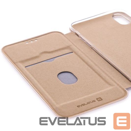 Book case Evelatus Apple iPhone XR Book Case Gold