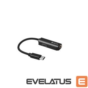 Converter Devia Universal Smart Type-C for jack 3,5mm or Type-C black Black
