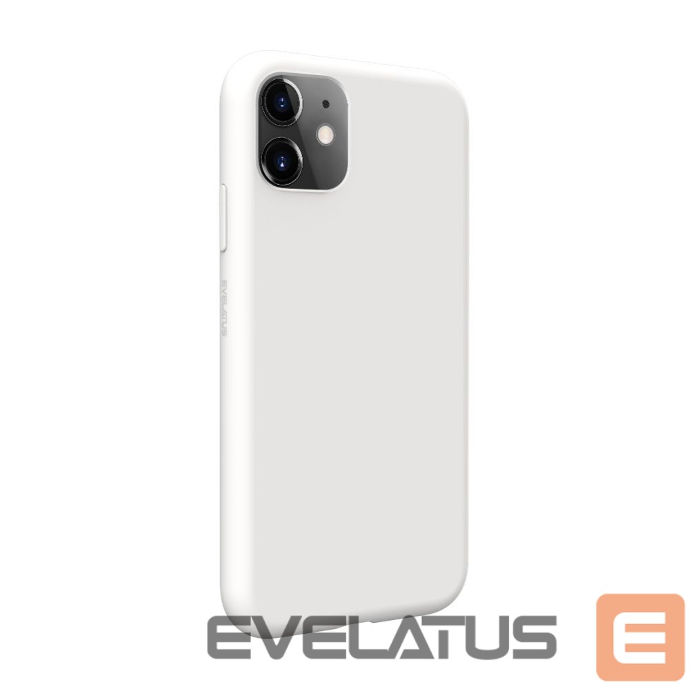 Back panel cover Evelatus Apple iPhone 11 Premium Soft Touch Silicone Case White