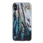 Back panel cover iLike Samsung Gold Glam case for Samsung Galaxy A53 5G feathers 