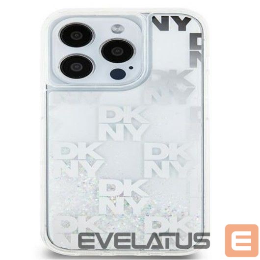 Back panel cover DKNY Apple iPhone 15 Pro Max 6.7 hardcase Liquid Glitter Multilogo White