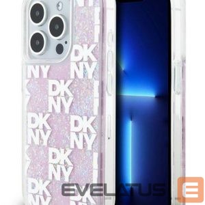 Back panel cover DKNY Apple iPhone 15 Pro 6.1 hardcase Liquid Glitter Multilogo Pink