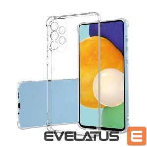 Back panel cover Evelatus Samsung Galaxy A53 5G Military Shockproof Silicone Case TPU Transparent