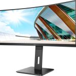 Monitor AOC  Curved Monitor CU34P2A 34 ", VA, 3440 × 1440, 21:9, 1 ms, 300 cd/m², Black, Headphone out (3.5mm) 