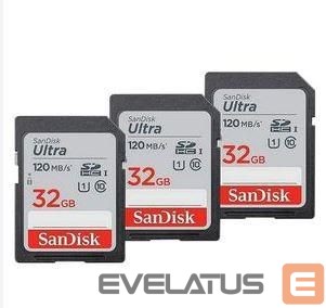 Other Computer Accessory SANDISK BY WESTERN DIGITAL  MEMORY SDHC 32GB UHS-I/3PC SDSDUN4-032G-GN6IM SANDISK 