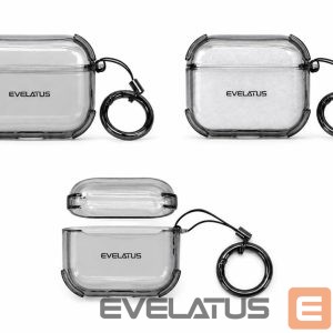 Headphone case Evelatus Apple AirPods 4 TPU Protective Case Transparent Black
