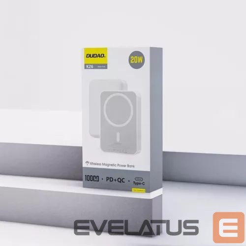 Power bank Dudao Power bank K26 Wireless Magnetic 10000mAh 20W Max TYPE-C White