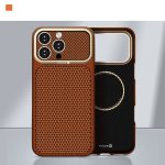 Back panel cover Evelatus Apple iPhone 18 Pro Carbon Premium Edition MagSafe case Brown