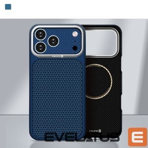 Back panel cover Evelatus Apple iPhone 18 Pro Max Carbon Premium Edition MagSafe case Midnight Blue