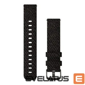 Strap Garmin  Quick Release 20 mm Black Pepper Woven Nylon with Slate Hardware — 010-12924-13 Black