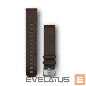Strap Garmin  Quick Release Bands (20 mm)
Dark brown leather, silver hardware 