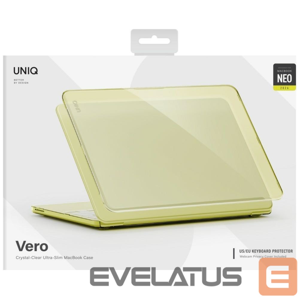 Back panel cover UNIQ Uniq Vero Case for MacBook Neo - Translucent Yellow