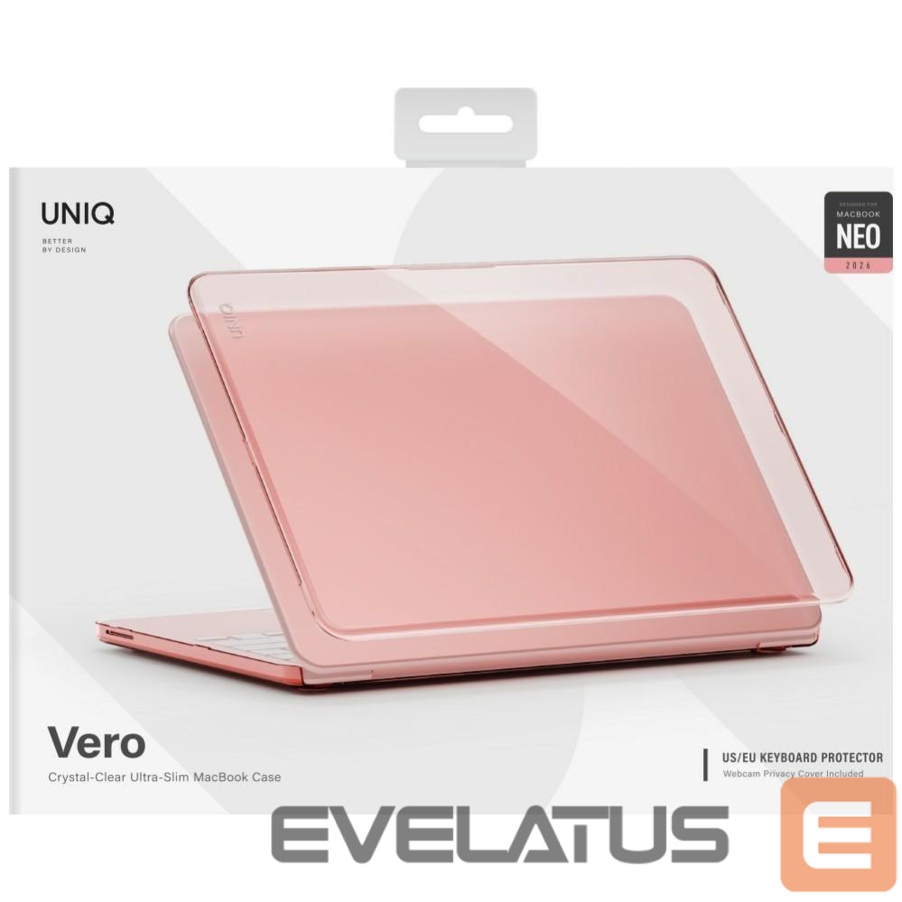 Back panel cover UNIQ Uniq Vero Case for MacBook Neo - Translucent Pink