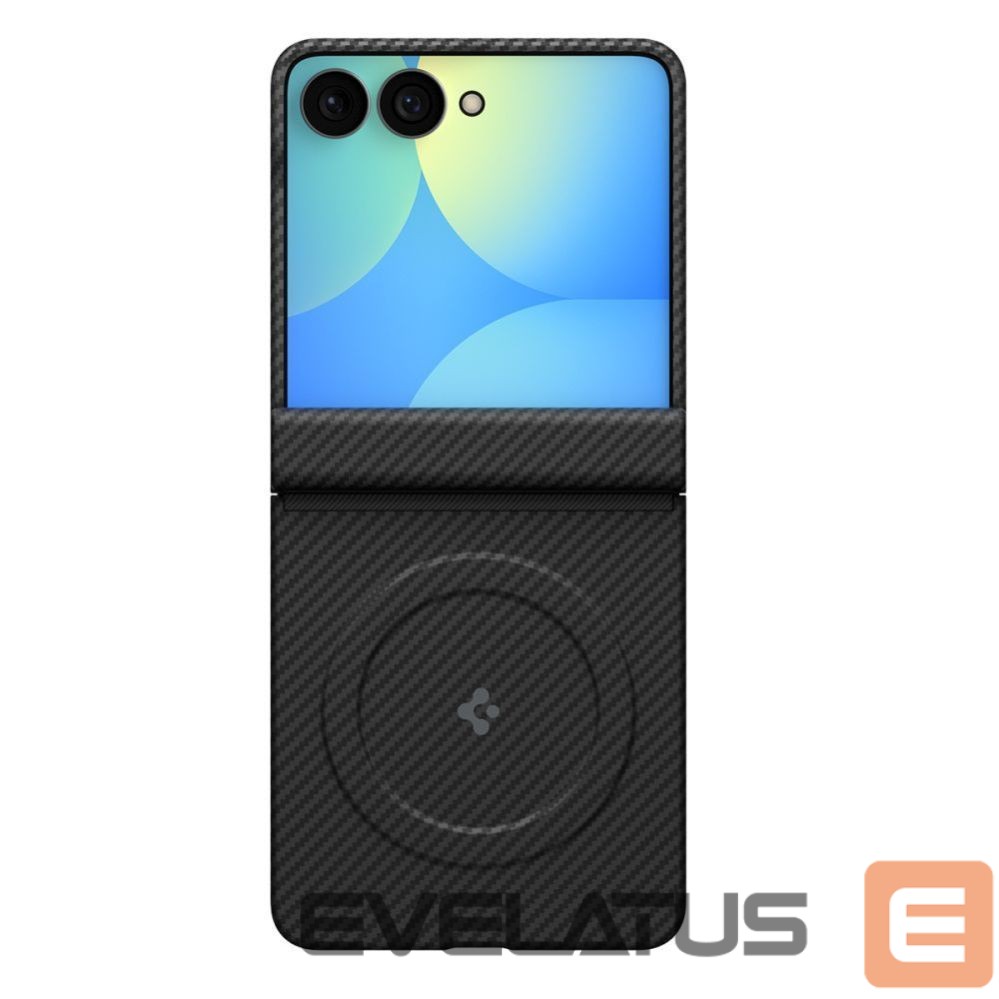 Back panel cover Spigen Spigen AirSkin Aramid MagFit MagSafe Case for Samsung Galaxy Z Flip 8 - Black