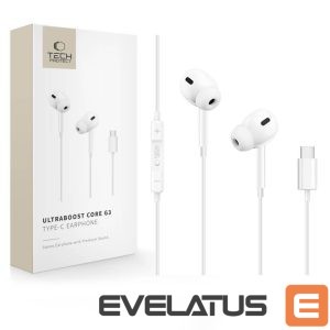 Adapter Tech-Protect  Tech-Protect Ultraboost Core G3 USB-C Wired Headphones - White 