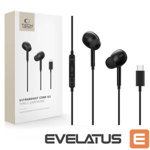 Adapter Tech-Protect  Tech-Protect Ultraboost Core G3 USB-C Wired Headphones - Black 