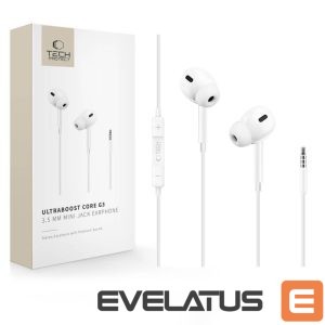 Adapter Tech-Protect  Tech-Protect Ultraboost Core G3 Mini Jack Wired Headphones - White 