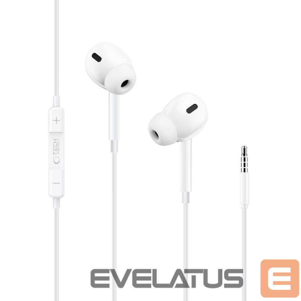 Adapter Tech-Protect Tech-Protect Ultraboost Core G3 Mini Jack Wired Headphones - White