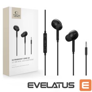 Adapter Tech-Protect  Tech-Protect Ultraboost Core G3 Mini Jack Wired Headphones - Black 