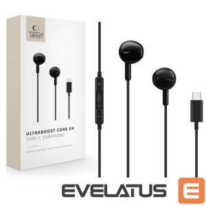 Adapter Tech-Protect  Tech-Protect Ultraboost Core G4 USB-C Wired Headphones - Black 