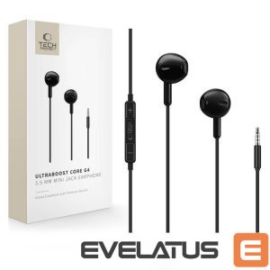 Adapter Tech-Protect  Tech-Protect Ultraboost Core G4 Mini Jack Wired Headphones - Black 