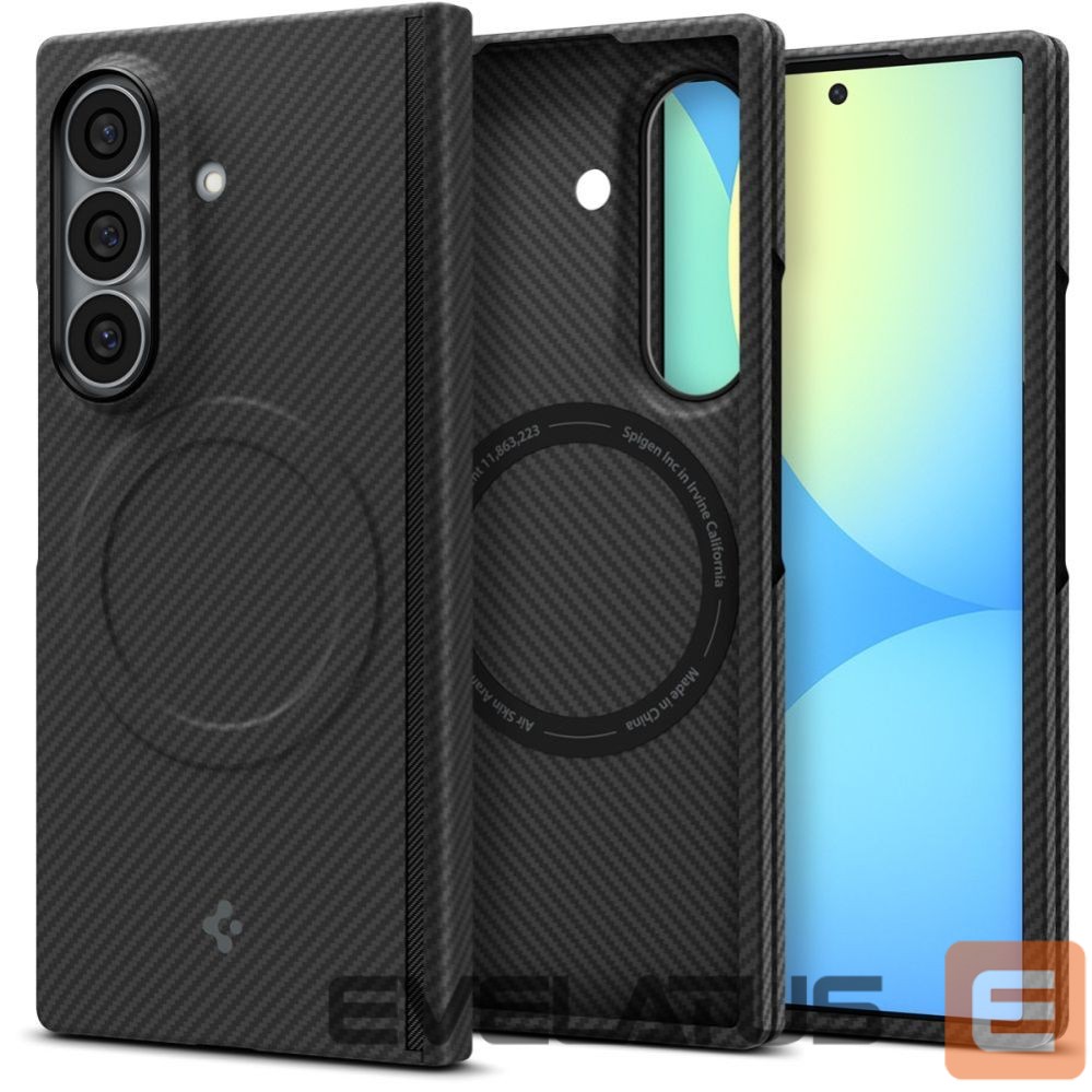 Back panel cover Spigen Spigen AirSkin Aramid MagFit MagSafe Case for Samsung Galaxy Z Fold 8 Ultra - Black