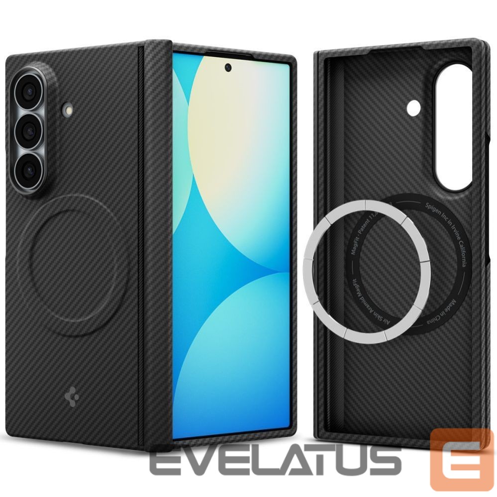 Back panel cover Spigen Spigen AirSkin Aramid MagFit MagSafe Case for Samsung Galaxy Z Fold 8 Ultra - Black
