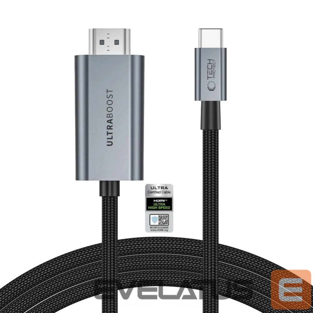 Cable Tech-Protect Tech-Protect UltraBoost USB-C to HDMI 2.1 Cable 200 cm 8K 60HZ - Gray