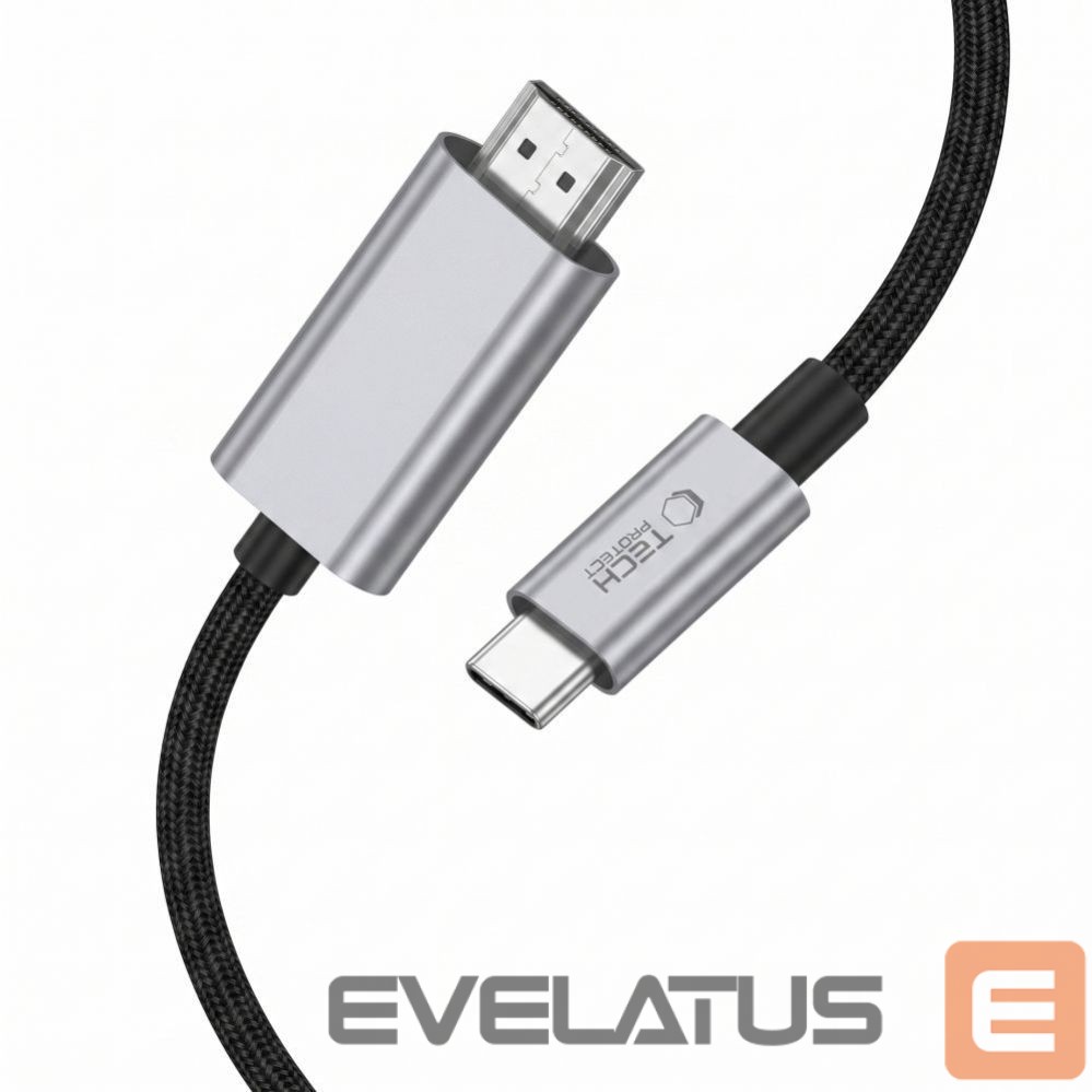 Cable Tech-Protect Tech-Protect UltraBoost USB-C to HDMI 2.1 Cable 200 cm 8K 60HZ - Gray