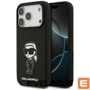 Back panel cover Karl Lagerfeld  Karl Lagerfeld Silicone Karl Sketch & Logo MagSafe Case for iPhone 17 Pro - Black 