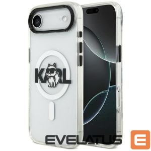 Back panel cover Karl Lagerfeld  Karl Lagerfeld IML Choupette Sketch Logo MagSafe iPhone Air Case - Clear 