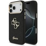 Back panel cover Guess  Guess Fixed Glitter Big 4G Metal Frame case for iPhone 17 Pro Max - black 