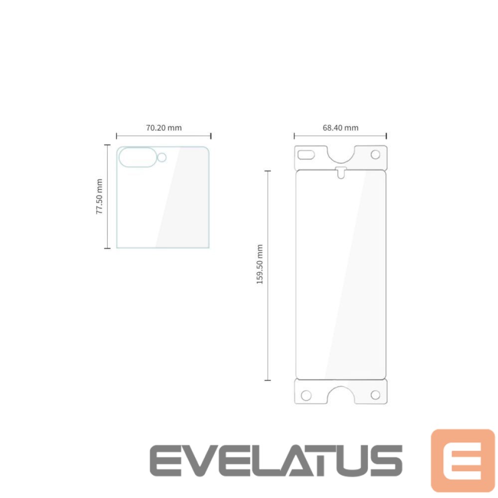Protective glass Tech-Protect Tech-Protect Glass Fit+ 2-Pack tempered glass + Tech-Protect Hydro Flex+ 2-Pack hydrogel film for Samsung Galaxy Z Flip 7 / 8