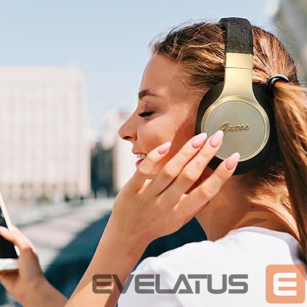 Adapter Guess Guess Bluetooth on-ear headphones GUBH604GEMK black/black 4G Script