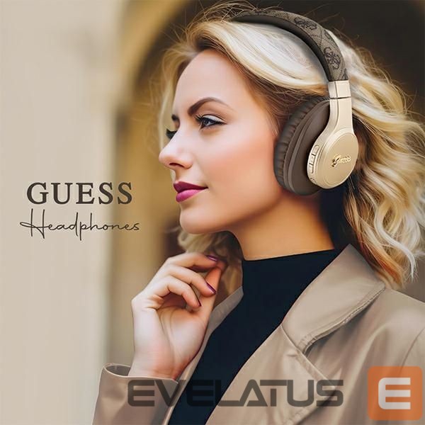 Adapter Guess Guess Bluetooth on-ear headphones GUBH604GEMW brown/brown 4G Script