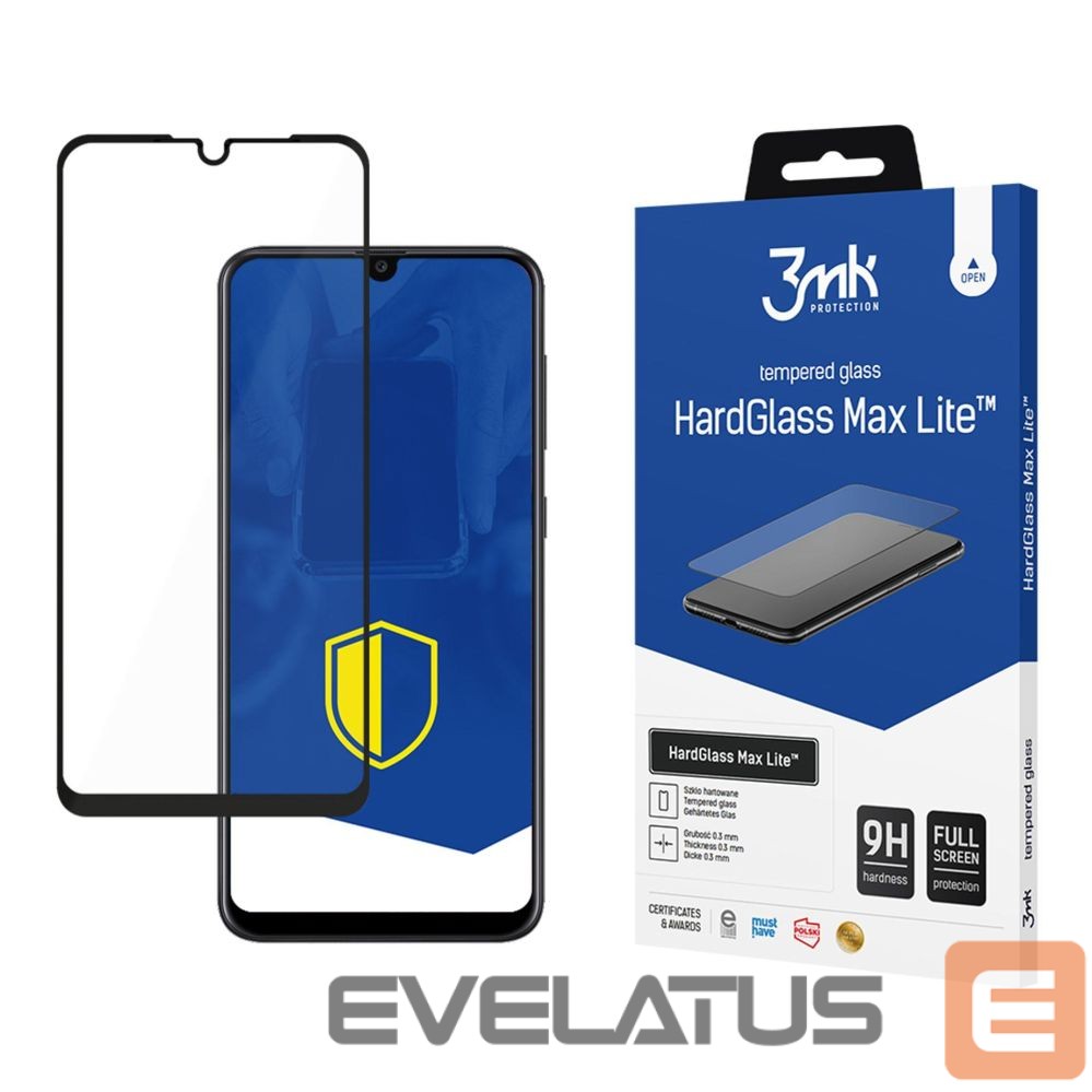 Protective glass 3MK Samsung Galaxy A30/A50/A30s/A50s/A40s - 3mk HardGlass Max Lite Black