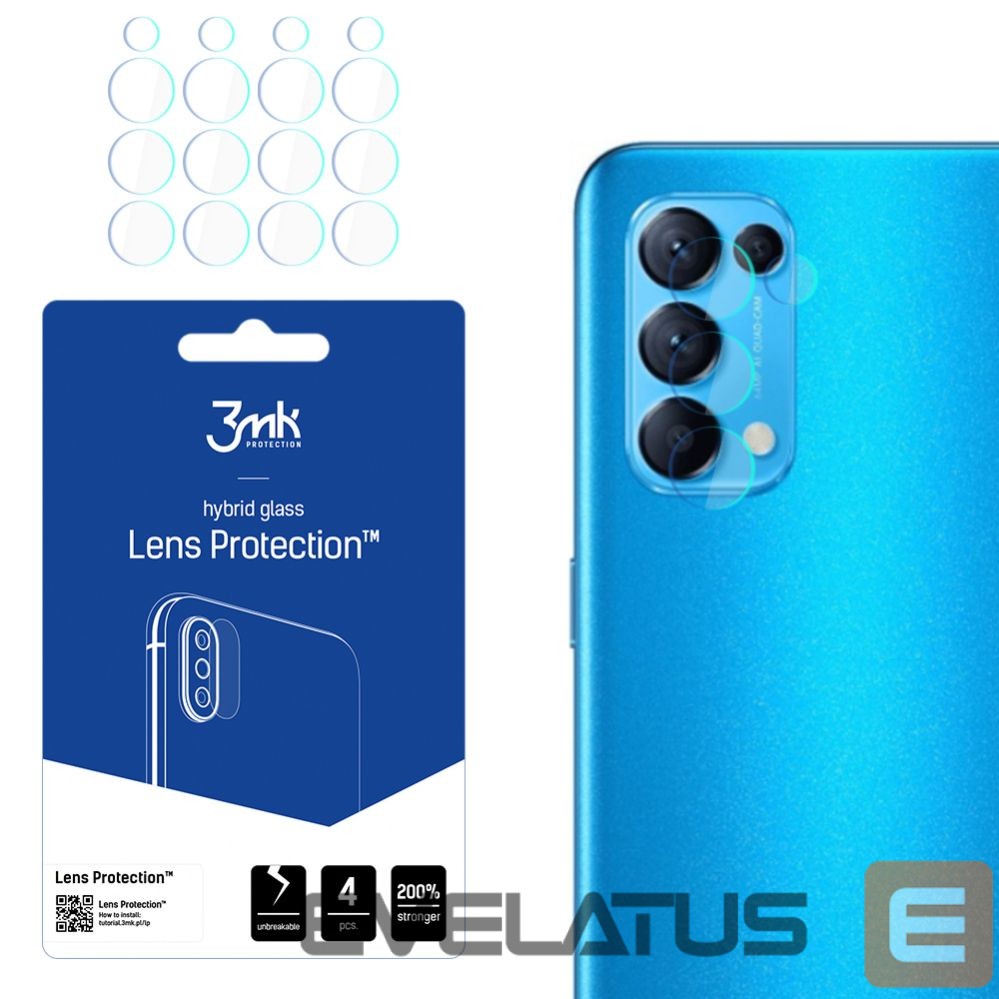 Protective glass 3MK 3mk Lens Protection Hybrid Camera Lens Glass for Oppo Reno 5 / 5K 5G