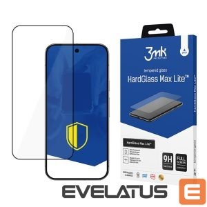 Protective glass 3MK  Tempered Glass 3mk HardGlass Max Lite Black for Google Pixel 9 Pro XL 