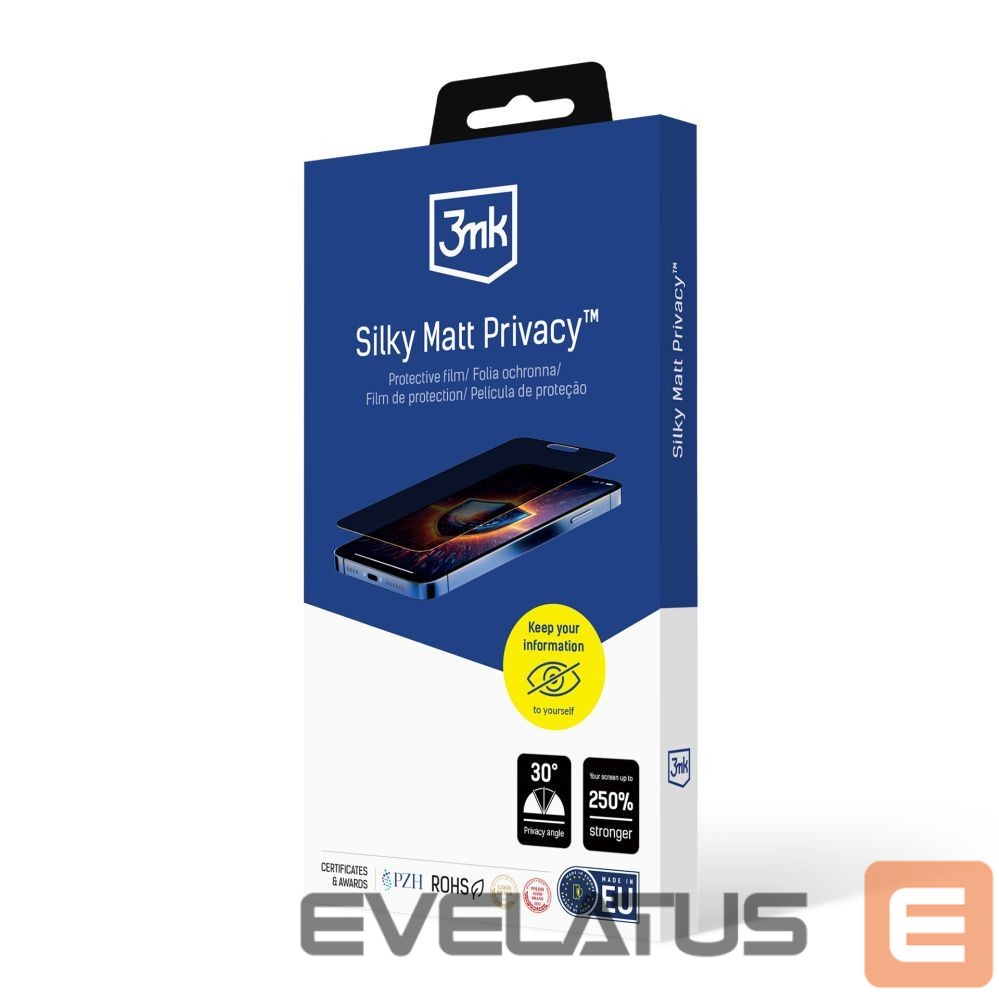Protective glass 3MK 3mk Silky Matt Privacy Privacy Screen Protector for Motorola Edge 40 Neo