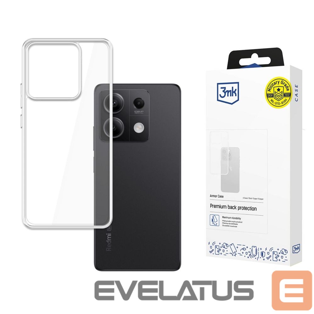 Back panel cover 3MK 3mk Armor Case for Xiaomi Redmi Note 13 5G - Transparent