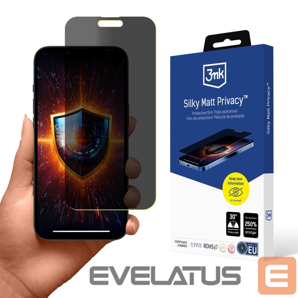 Protective glass 3MK Privacy Film 3mk Silky Matt Privacy for Apple iPhone 15 Pro Max