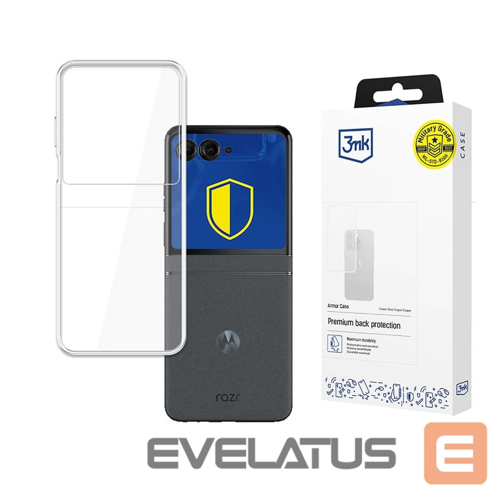 Back panel cover 3MK 3mk Armor Case for Motorola Razr 50 - Transparent