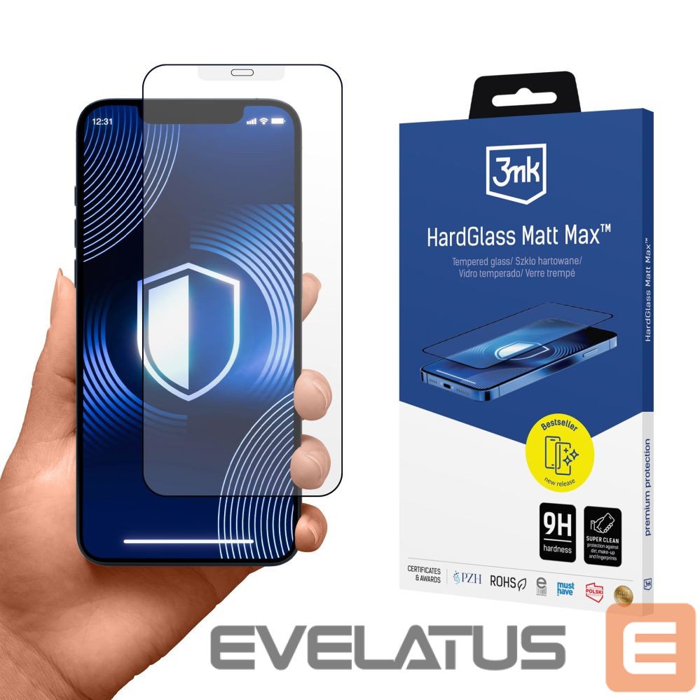 Protective glass 3MK Matte tempered glass 3mk HardGlass Matt Max for Apple iPhone 12 Pro Max