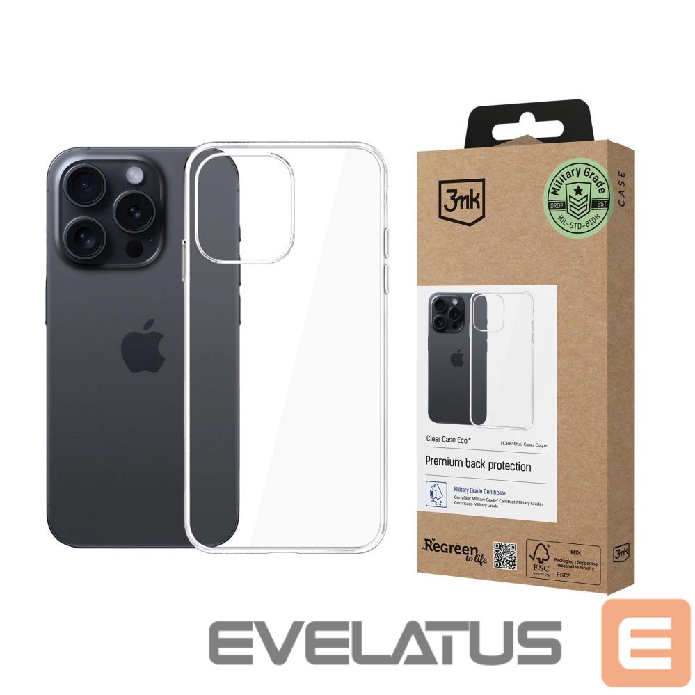Back panel cover 3MK 3mk Clear Case Eco for Apple iPhone 14 pro max - transparent