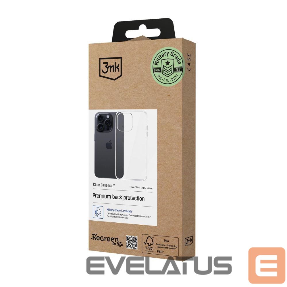 Back panel cover 3MK 3mk Clear Case Eco for Apple iPhone 14 pro max - transparent