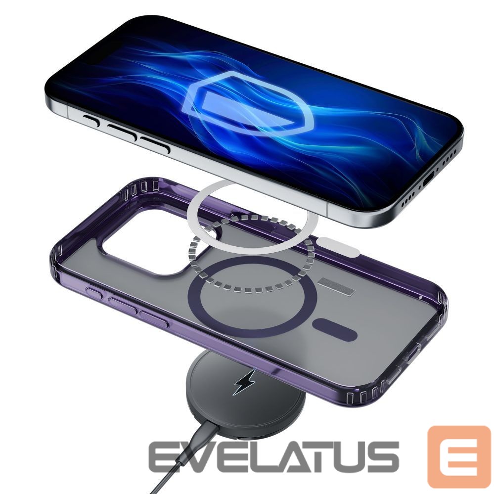 Back panel cover 3MK 3mk Frosty MagCase purple for Apple iPhone 15 Plus - purple