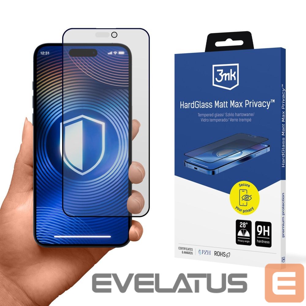 Protective glass 3MK Tempered Glass 3mk Hardglass Matt Max Privacy for Apple iPhone 14 Pro Max