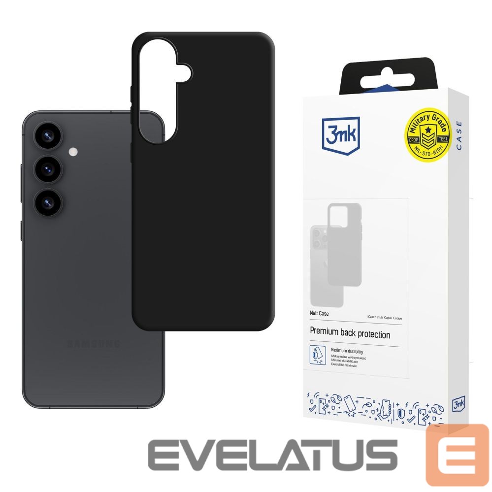 Back panel cover 3MK 3mk Matt Case for Samsung Galaxy S25 - Black